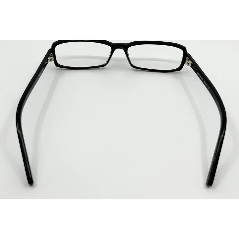 Nicole Miller Eyeglasses Womens Black Smolder Rhinestone Rectangular 135mm